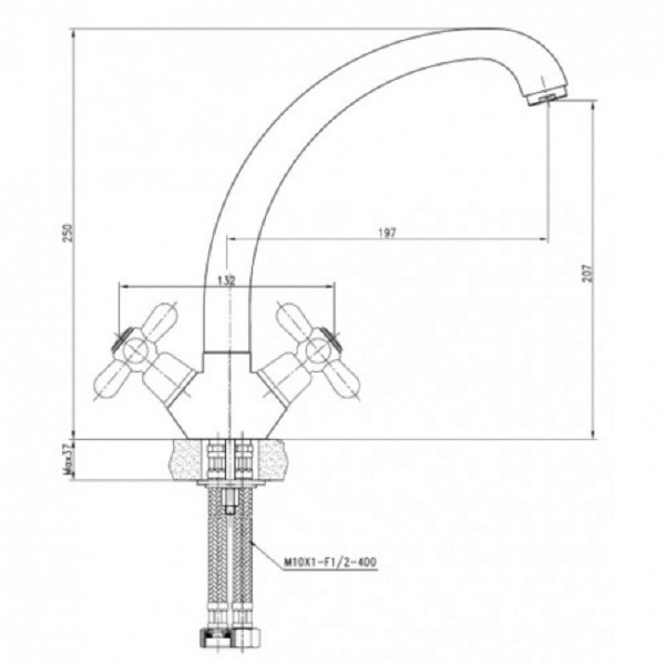 Смеситель для кухонной мойки  KAISER Carlson (11033)