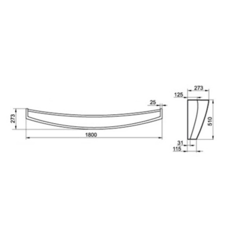 Панель фронтальная Ravak EVOLUTION (180) CZ11000A00