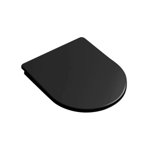 Сиденье для унитаза Grossman 4449BMS (тонкое, с крепежом) черное матовое,