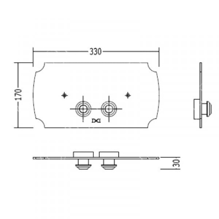 Смывная клавиша для унитаза Devon&Devon DEPLBR