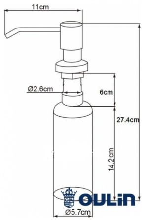 Дозатор для мыла Oulin OL-401 D хром