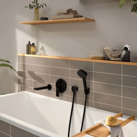 Излив для ванны Hansgrohe Rebris E 72431670 черный матовый
