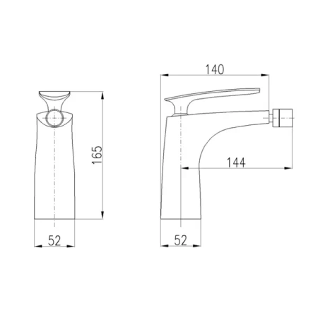 Смеситель для биде Rav Slezak Tigris TG144.5CMATC