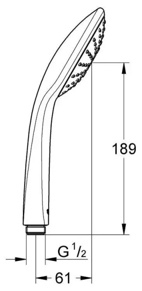 Ручной душ Grohe Vitalio Joy 110 Mono 27687000, желтый