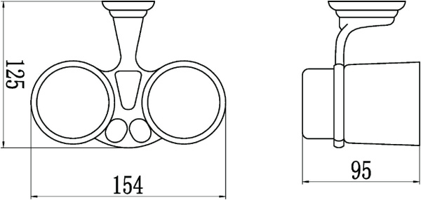 Держатель для двух стаканов Savol 31 S-003168