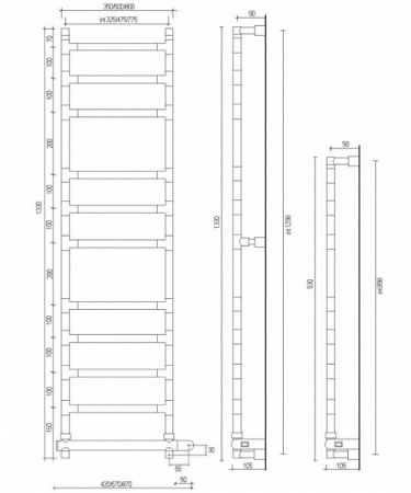 Электрический полотенцесушитель Margaroli Sereno 5844711OSB