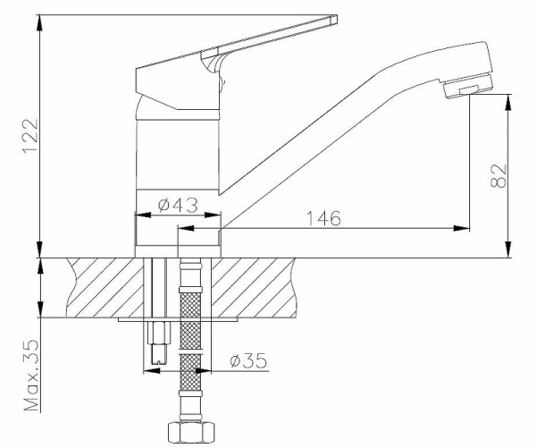 Смеситель для раковин ESKO SAINT-PETERSBURG SPb 15