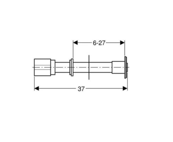 Система пневматического управления смывом унитаза Geberit законтренная, глянцевый хром 115.943.21.1