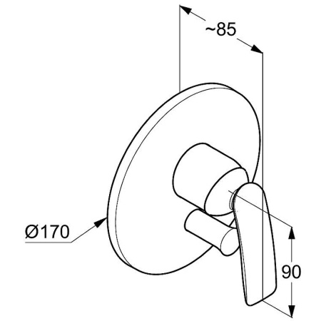 Встраиваемый смеситель для ванны Kludi Balance 526509175