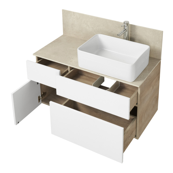 Тумба с раковиной Aquaton Мишель 100 1A2773K0MIX40