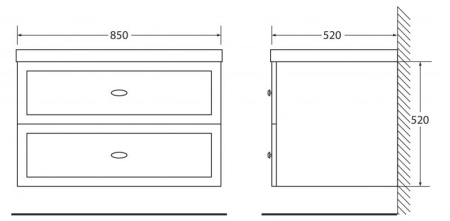 Столешница BelBagno Dublin DUBLIN-850-HPL-PT