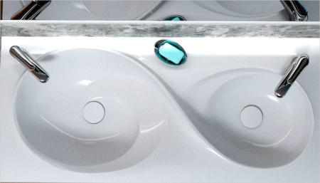 Полувстраиваемая  раковина RAVAL Hotte  Ott.08.100/W