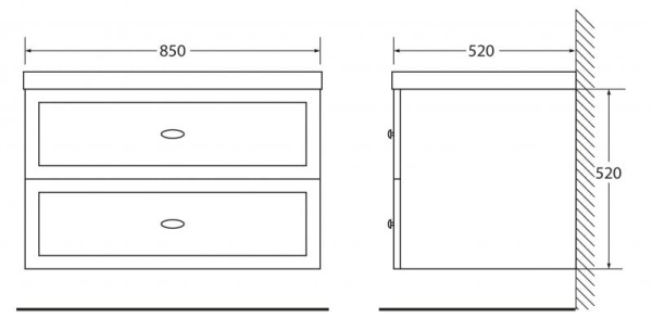 Столешница BelBagno Dublin DUBLIN-850-HPL-PT
