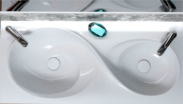 Полувстраиваемая  раковина RAVAL Hotte  Ott.08.100/W