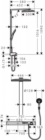 Душевая система Hansgrohe Rainmaker Select 27028400