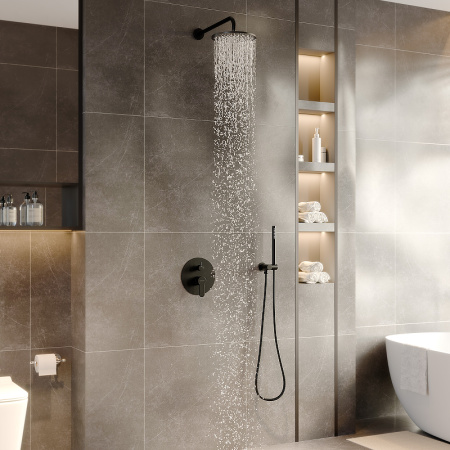 Душевая система Berges Wasserhaus Nardis 2R Black 071004