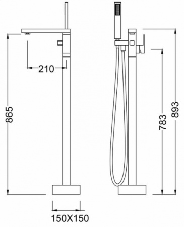 Смеситель для ванны Timo Selene 2200/00Y-CR chrome