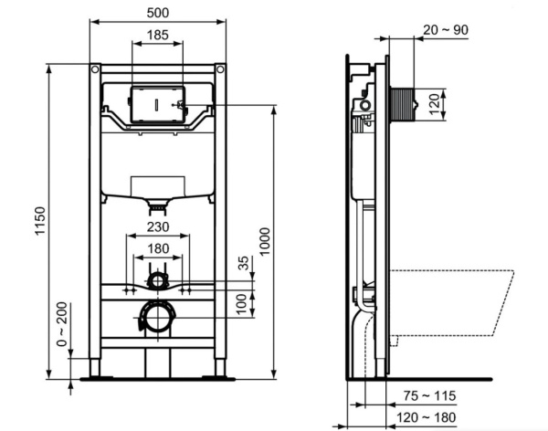 Комплект 4 в 1 Ideal Standard Connect V08823D