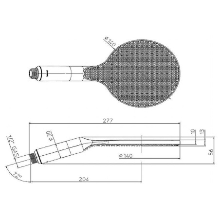 Ручной душ Bossini Apice B00900.073  черный матовый