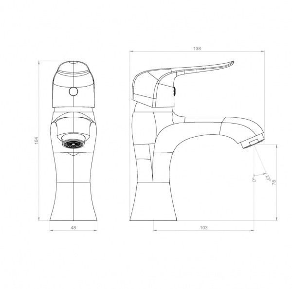 Смеситель для раковины Damixa RedBlu Palace Evo 330210000