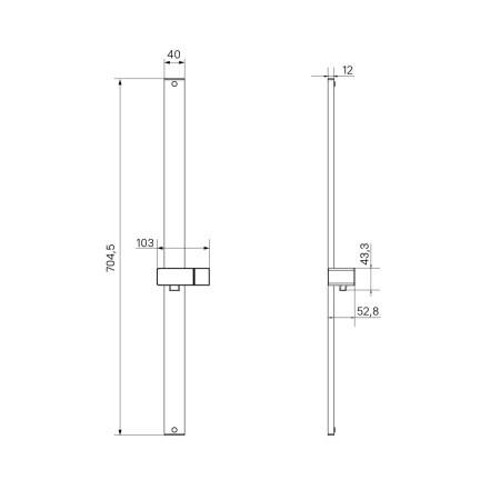 Стойка для душа IDDIS черная матовая Optima Home (OPH70B0i17)