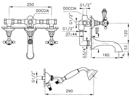 Смеситель Nicolazzi DAMES ANGLAISES 1403DB18