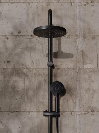 Душевая система смеситель с изливом Orange Karl M05-932b черный