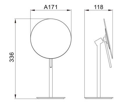 Зеркало настольное с увеличением 5х JAVA S-M111