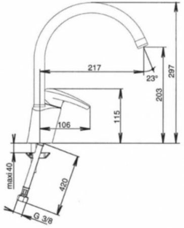 Смеситель для кухни Jacob Delafon Panache E76241-CP
