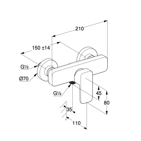 Смеситель для душа Kludi Renon 428310575