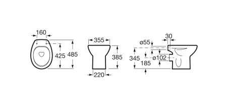 Унитаз напольный Roca Victoria  344397000