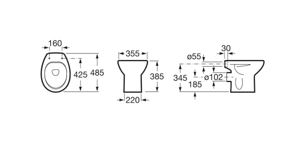 Унитаз напольный Roca Victoria  344397000