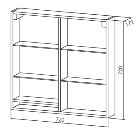 Зеркало-шкаф (80х80) Silver Mirrors  Sides LED-00002540