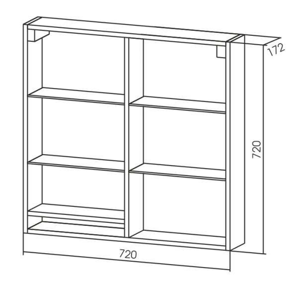 Зеркало-шкаф (80х80) Silver Mirrors  Sides LED-00002540