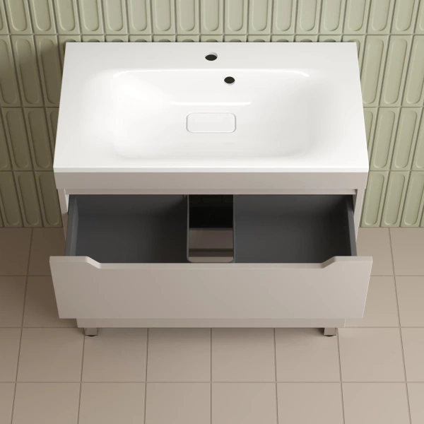 Тумба напольная без раковины 80 см Style Line Остин ЛС-00002397 кремовый матовый