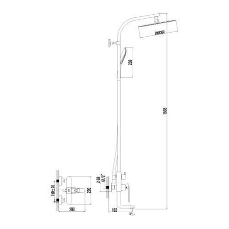 Душевая программа для ванны Lemark Melange (LM4962CW)