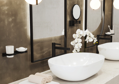 Косметическое зеркало Hansgrohe AddStoris 41791670 черный матовый