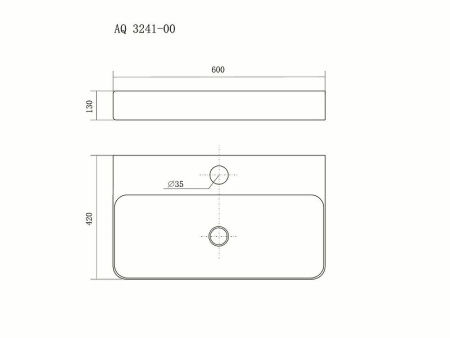 Раковина накладная (60х42) Aquatek AQ3241-00 