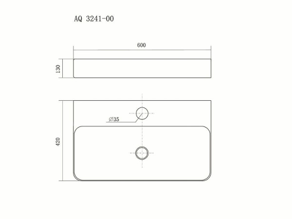 Раковина накладная (60х42) Aquatek AQ3241-00 