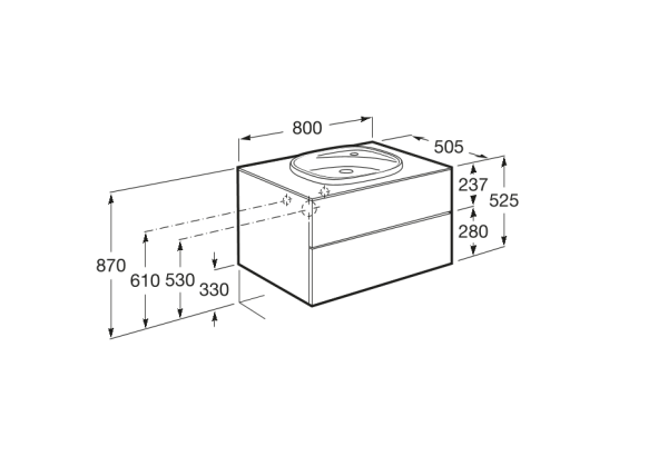 Тумба под раковину Roca Beyond к-т с раковиной 851357402