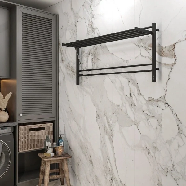 Полотенцесушитель электрический (120х60) П8 Terminus Горизонт 4670078543349 черный муар