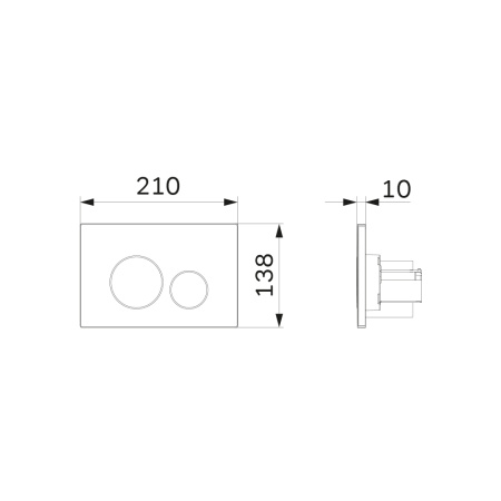 Клавиша смыва Am.Pm Pro L I049001 белый