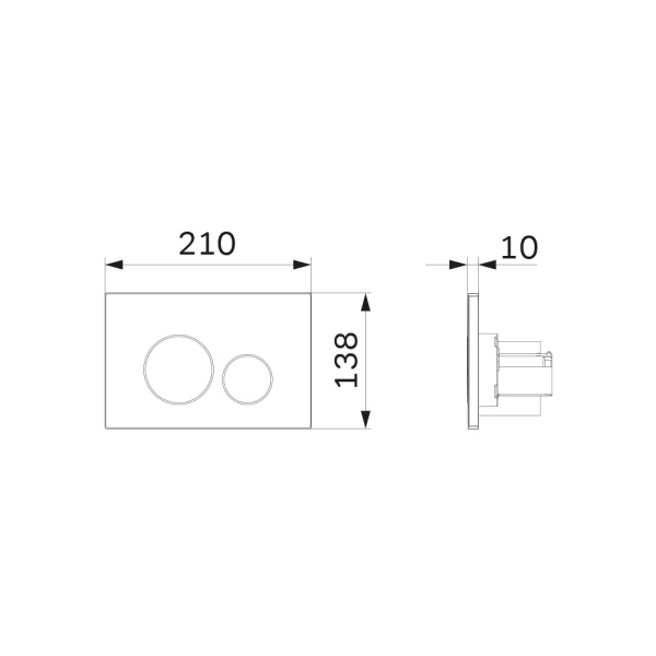 Клавиша смыва Am.Pm Pro L I049038 черный