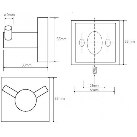 Двойной крючок одежды Bemeta BETA 132106032