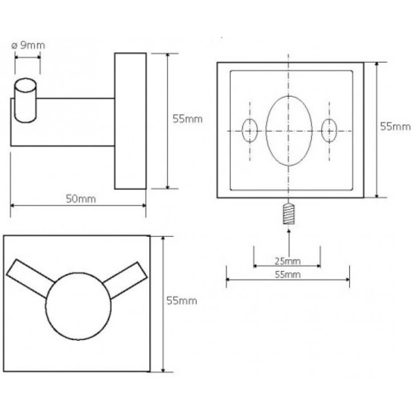 Двойной крючок одежды Bemeta BETA 132106032