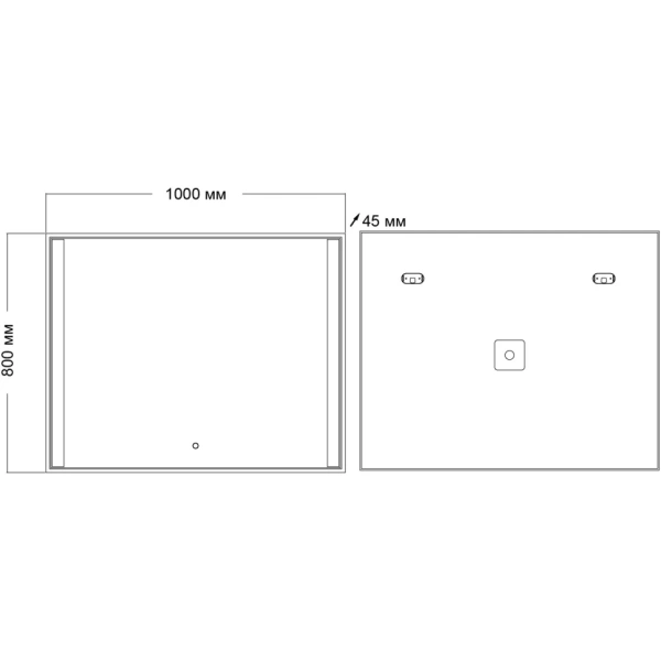 Зеркало (100х80) Grossman Avrora 1110080 LED с сенсорным выключателем