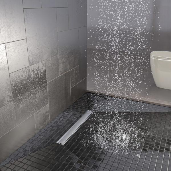 Душевой лоток Timo Steel 80см с декоративной панелью Basic BSPG-80 S50Rb