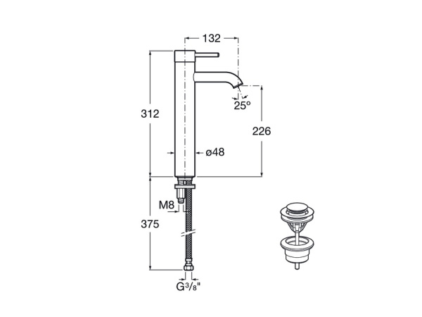 Смеситель для раковины Roca Lanta 5A3411C00