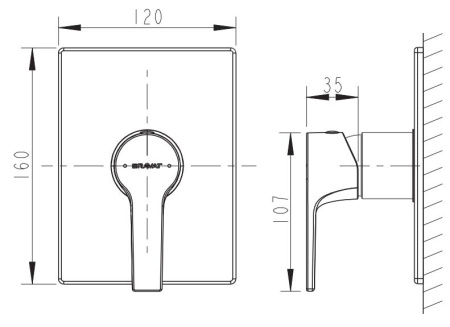 Смеситель для душа Bravat New Moon PB85179C-A-RUS