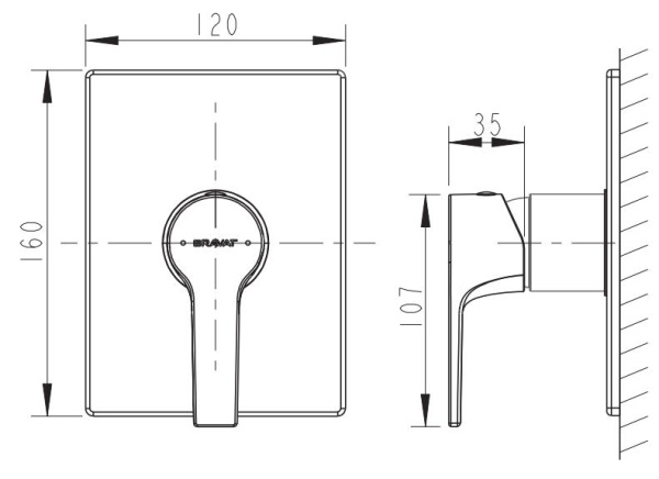 Смеситель для душа Bravat New Moon PB85179C-A-RUS Смеситель для душа Bravat New Moon PB85179C-A-RUS